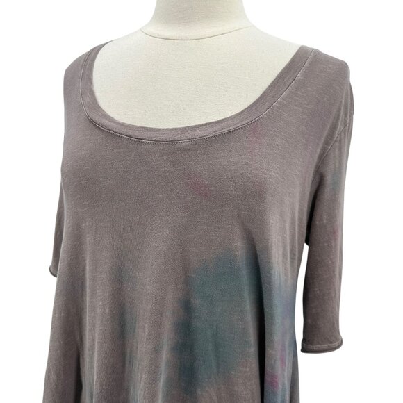 Free People Womens Medium Top Melrose Swing Tee Tie Dye Oversized Hippie - Picture 2 of 7
